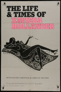 7b494 LIFE & TIMES OF XAVIERA HOLLANDER 1sh 1974 sexy art of smoking naked Samantha McLaren!
