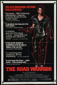 7b524 MAD MAX 2: THE ROAD WARRIOR style B 1sh 1982 George Miller, Mel Gibson returns as Mad Max!