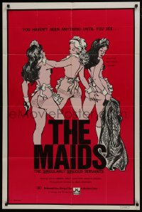 7b527 MAIDS 1sh 1973 Jack Jackson, Uschi Digard, art of sexy sinuous servants!