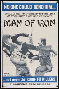 7b531 MAN OF IRON 1sh 1973 Shaw Brothers kung fu, karate action art!
