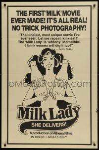 7b552 MILK LADY 1sh 1975 sexploitation, no trick photography, udderly incredible!