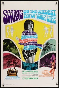 7b562 MONDO MOD 1sh 1967 teen hippie mod youth surfing drugs documentary