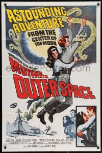 7b582 MUTINY IN OUTER SPACE 1sh 1964 wacky sci-fi, astounding adventure from the moon's center!