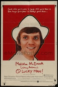 7b623 O LUCKY MAN 1sh 1973 great images of Malcolm McDowell, directed by Lindsay Anderson!
