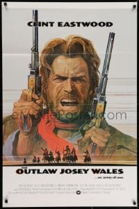 7b648 OUTLAW JOSEY WALES int'l test 1sh 1976 Eastwood is an army of one, art by Roy Andersen!