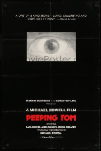 7b664 PEEPING TOM 24x36 1sh R1990s Michael Powell English voyeur classic, an adventure into terror!