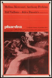 7b666 PHAEDRA int'l 1sh 1962 great artwork of sexy Melina Mercouri & Anthony Perkins, Jules Dassin