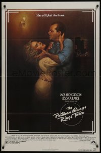 7b675 POSTMAN ALWAYS RINGS TWICE 1sh 1981 art of Jack Nicholson & Jessica Lange by Rudy Obrero!