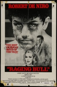 7b696 RAGING BULL style B int'l 1sh 1980 Hagio art of De Niro, Martin Scorsese boxing classic!