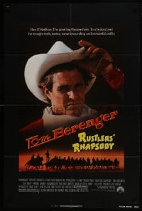 7b728 RUSTLERS' RHAPSODY 1sh 1985 cowboy western parody, cool close-up of cowboy Tom Berenger!