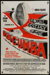 7b742 SEXUAL ECSTASY OF THE MACUMBA 1sh 1974 the god of lust gave her Ultra-human sensual powers!
