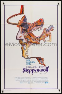 7b790 STEPPENWOLF 1sh 1974 Max Von Sydow, for madmen only, really cool psychedelic artwork!