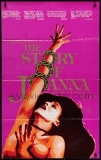 7b795 STORY OF JOANNA 1sh 1975 Gerard Damiano, cool image of sexy topless woman in chains!