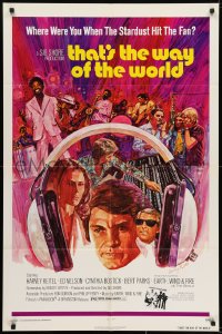 7b851 THAT'S THE WAY OF THE WORLD 1sh R1976 Harvey Keitel, great artwork by Barry Ross!