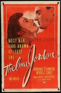 7b853 THELMA JORDON 1sh 1950 most men have known at least one woman like Barbara Stanwyck!