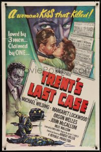 7b895 TRENT'S LAST CASE 1sh 1953 art of Margaret Lockwood, Michael Wilding & Orson Welles!