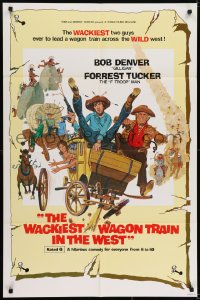 7b925 WACKIEST WAGON TRAIN IN THE WEST 1sh 1976 Bob Gilligan Denver, artwork by Robert Tanenbaum!