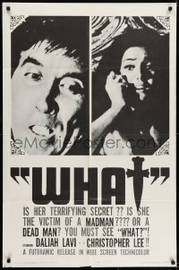 7b943 WHIP & THE BODY 1sh 1965 Bava's La Frusta e il corpo, Christopher Lee, sexy Daliah Lavi!