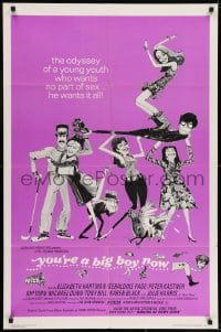 7b993 YOU'RE A BIG BOY NOW 1sh 1967 Francis Ford Coppola's odyssey of a young sex-crazed youth!