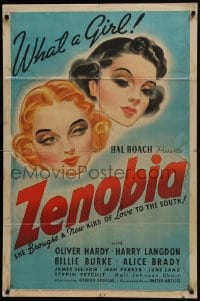7b997 ZENOBIA 1sh 1939 artwork image of Billie Burke and Alice Brady, but no Oliver Hardy!