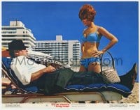 7c949 TONY ROME color 11x14 still 1967 sexy Jill St. John in bikini by Frank Sinatra on the beach!