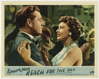 7c826 REACH FOR THE SKY English LC 1956 close up of Dorothy Alison & Kenneth More dancing!