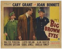 7c316 BIG BROWN EYES LC 1936 Joan Bennett watches Cary Grant arguing with cop in doorway!