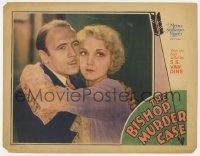 7c321 BISHOP MURDER CASE LC 1930 S.S. Van Dine's Phil Vance, Roland Young holds scared Leila Hyams!