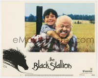 7c328 BLACK STALLION LC #5 1979 great close up of Mickey Rooney carrying Kelly Reno on his back!