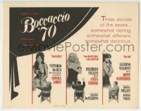 7c035 BOCCACCIO '70 TC 1962 sexy Loren, Ekberg & Schneider directed by Fellini, De Sica & Visconti!