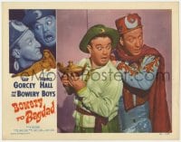 7c346 BOWERY TO BAGDAD LC #2 1954 great c/u of scared Leo Gorcey & Huntz Hall with magic lamp!
