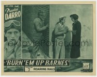 7c358 BURN 'EM UP BARNES chapter 7 LC 1934 big guy eavesdrops on Frankie Darro & Lola Lane, serial!