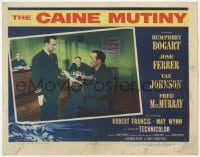 7c365 CAINE MUTINY LC 1954 classic scene of Jose Ferrer interrogating Humphrey Bogart!
