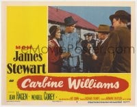 7c368 CARBINE WILLIAMS LC #8 1952 cops watch man give rifle to James Stewart & Jean Hagen!
