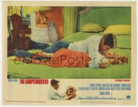 7c370 CARPETBAGGERS LC #7 1964 great romantic image of George Peppard & Carroll Baker on bed!