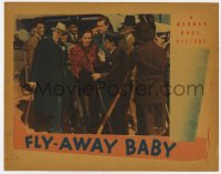 7c509 FLY-AWAY BABY LC 1937 Glenda Farrell as detective Torchy Blane interviewed by newscaster!