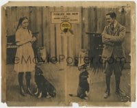 7c513 FORGET ME NOT LC 1922 split image of Bessie Love & Gareth Hughes with cute obedient dog!
