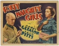 7c083 FORTY NAUGHTY GIRLS TC 1937 James Gleason & Zasu Pitts as Hildegarde Withers, detective!