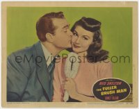 7c524 FULLER BRUSH MAN LC #7 1948 great close up of Red Skelton kissing Janet Blair on the cheek!