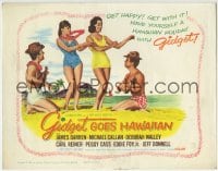 7c091 GIDGET GOES HAWAIIAN TC 1961 different image of guys playing ukuleles for girls hula dancing!