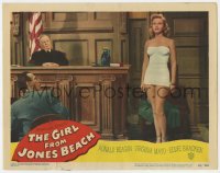 7c532 GIRL FROM JONES BEACH LC #7 1949 judge Henry Travers stares at sexy Virginia Mayo in court!