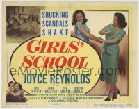7c093 GIRLS' SCHOOL TC 1950 bad girl Joyce Reynolds, shocking scandals shake it up!