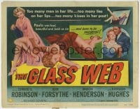 7c094 GLASS WEB 2D TC 1953 Edward G. Robinson, sexy Kathleen Hughes was bad & born to be murdered!