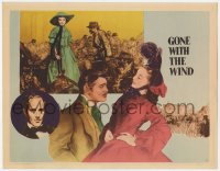 7c536 GONE WITH THE WIND LC #7 R1947 art of Clark Gable & Vivien Leigh, Leslie Howard