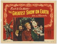 7c545 GREATEST SHOW ON EARTH LC #4 1952 best image of James Stewart, Betty Hutton & Emmett Kelly!