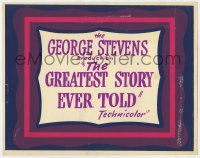 7c096 GREATEST STORY EVER TOLD local theater TC 1965 George Stevens movie about the life of Jesus!