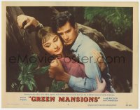 7c546 GREEN MANSIONS LC #3 1959 Anthony Perkins finds his loved one Audrey Hepburn in the forest!