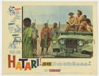 7c554 HATARI LC #4 1962 John Wayne, Kruger, Elsa Martinelli & others in jeep by African natives!