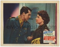 7c580 I WAS A MALE WAR BRIDE LC #5 1949 close up of Cary Grant glaring at beautiful Ann Sheridan!