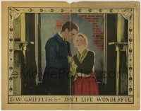 7c596 ISN'T LIFE WONDERFUL LC 1924 D.W. Griffith, Polish refugees Carol Dempster & Neil Hamilton!